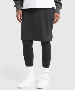 DAMES Gymshark Bedekkende Sportkleding|Leggings*2 in 1 High Waisted Skirt Leggings