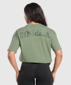DAMES Gymshark T-shirts*Adapt Camo Graphic Oversized Top