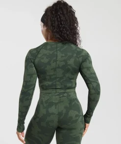 DAMES Gymshark Croptops*Adapt Camo Long Sleeve Crop Top