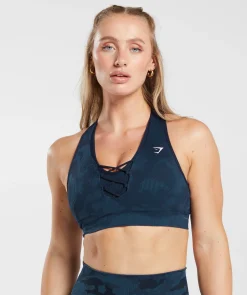 DAMES Gymshark Sport-bh's*Adapt Camo Seamless Ribbed Sports Bra