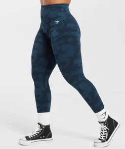 DAMES Gymshark Bedekkende Sportkleding|Leggings*Adapt Camo Seamless Ribbed Leggings