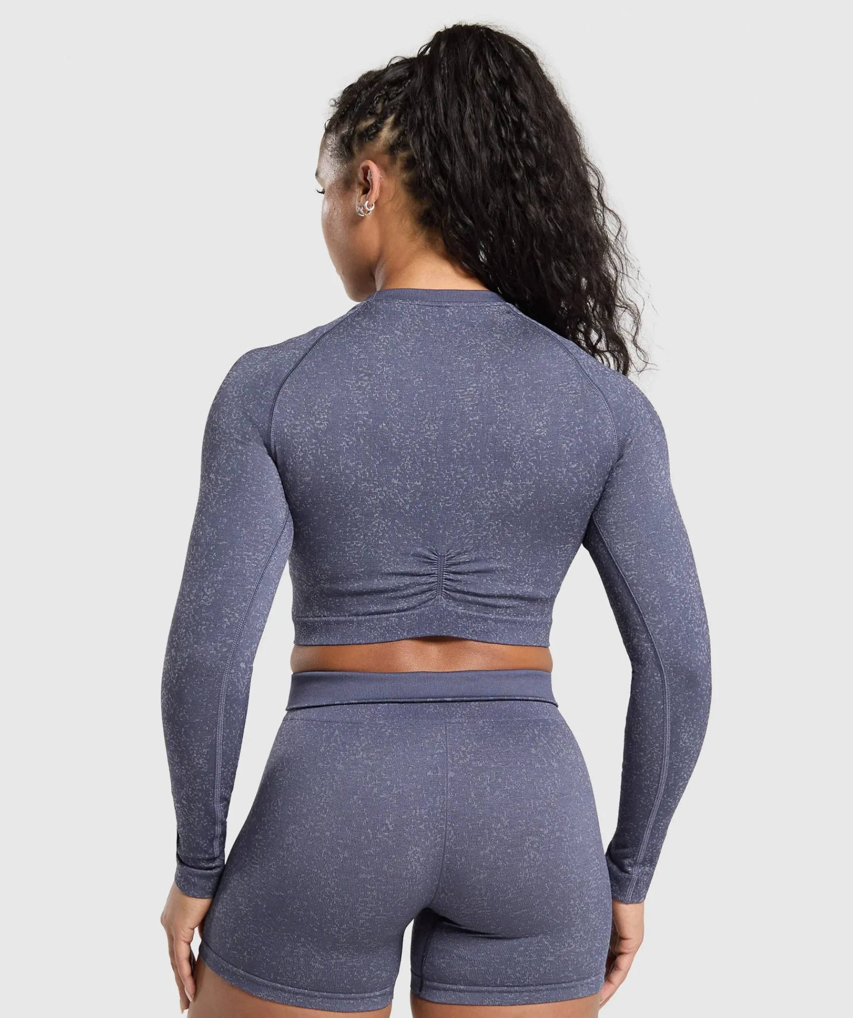 DAMES Gymshark T-shirts*Adapt Fleck Seamless Long Sleeve Crop Top