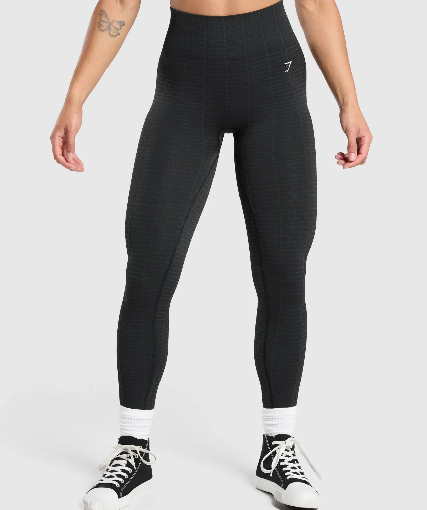 DAMES Gymshark Leggings|Zwarte Leggings*Adapt Monogram Seamless Leggings