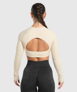 DAMES Gymshark Croptops|T-shirts*Adapt Safari Long Sleeve Crop Top