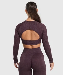 DAMES Gymshark Croptops|T-shirts*Adapt Safari Long Sleeve Crop Top