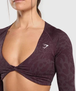DAMES Gymshark Croptops|T-shirts*Adapt Safari Long Sleeve Crop Top