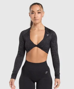 DAMES Gymshark Croptops|T-shirts*Adapt Safari Long Sleeve Crop Top