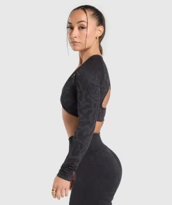 DAMES Gymshark Croptops|T-shirts*Adapt Safari Long Sleeve Crop Top