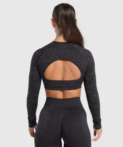 DAMES Gymshark Croptops|T-shirts*Adapt Safari Long Sleeve Crop Top