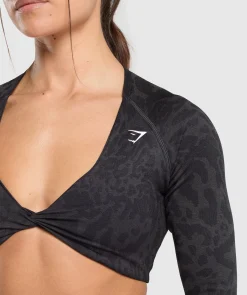 DAMES Gymshark Croptops|T-shirts*Adapt Safari Long Sleeve Crop Top