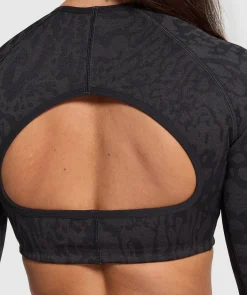 DAMES Gymshark Croptops|T-shirts*Adapt Safari Long Sleeve Crop Top