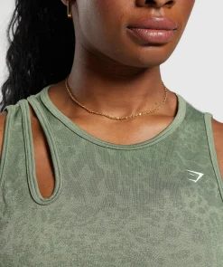 DAMES Gymshark Tanktops|T-shirts*Adapt Safari Seamless Drop Arm Faded Tank