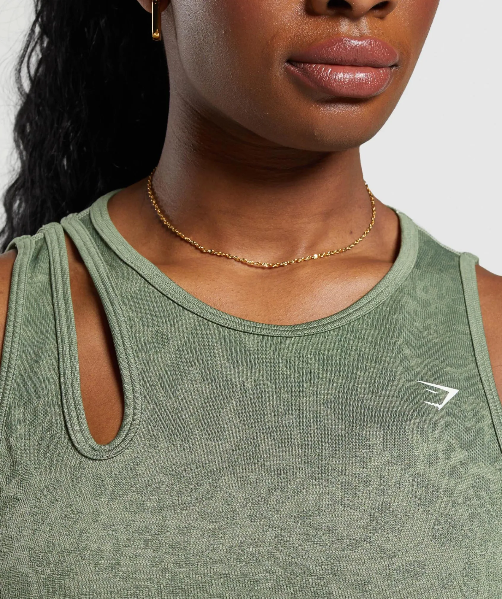 DAMES Gymshark Tanktops|T-shirts*Adapt Safari Seamless Drop Arm Faded Tank