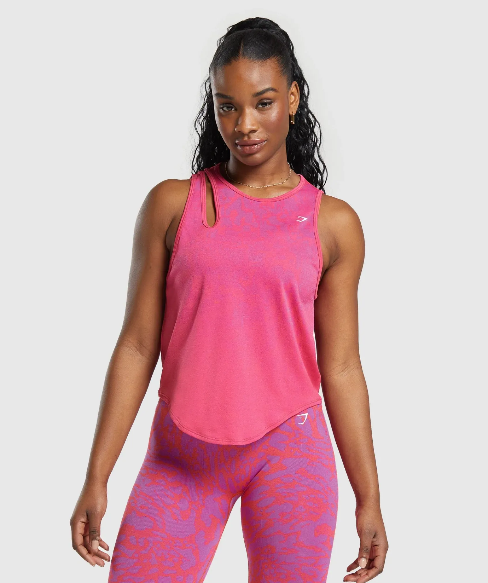 DAMES Gymshark Tanktops|T-shirts*Adapt Safari Seamless Drop Arm Faded Tank