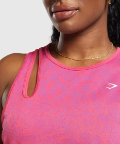 DAMES Gymshark Tanktops|T-shirts*Adapt Safari Seamless Drop Arm Faded Tank