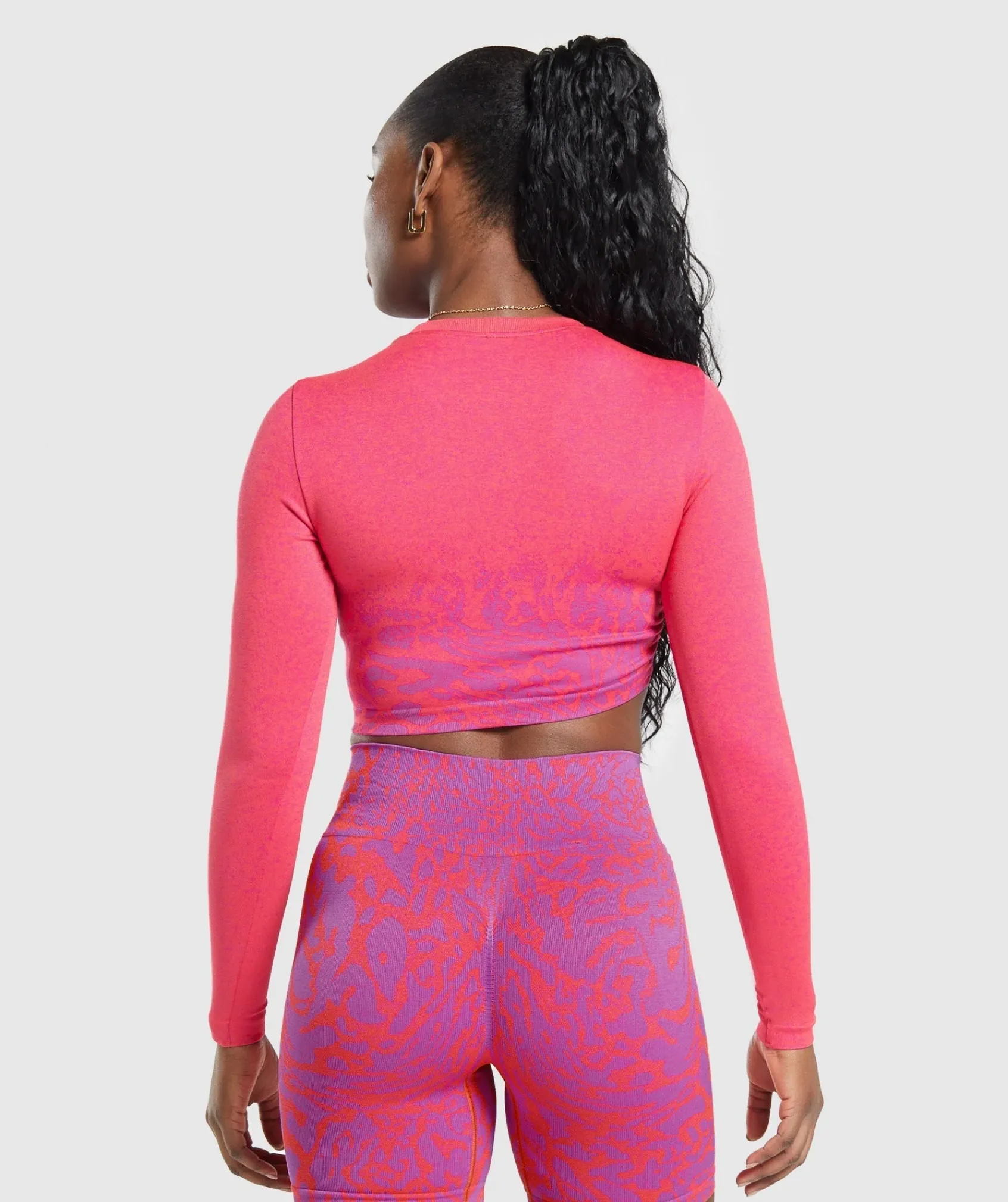 DAMES Gymshark Croptops|T-shirts*Adapt Safari Seamless Faded Long Sleeve Top