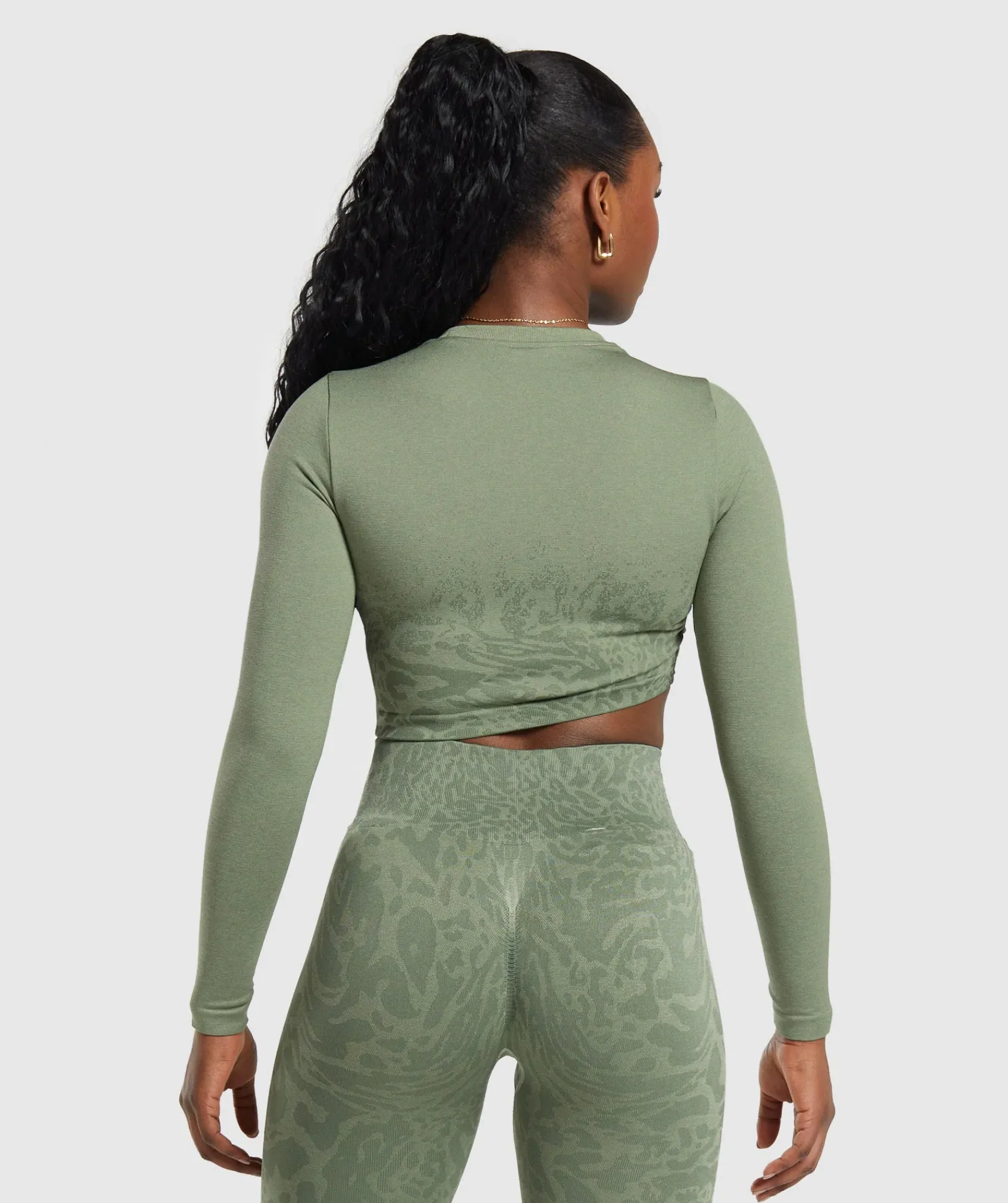 DAMES Gymshark Croptops|T-shirts*Adapt Safari Seamless Faded Long Sleeve Top