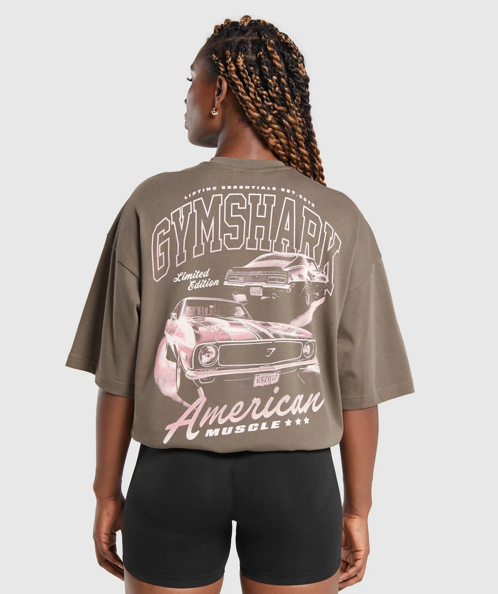 DAMES Gymshark T-shirts*American Muscle Oversized T-Shirt