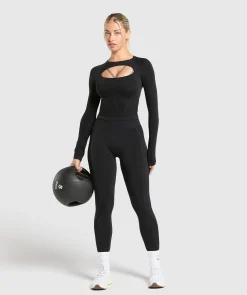 DAMES Gymshark T-shirts*Apex Contrast Long Sleeve Top