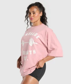 DAMES Gymshark T-shirts*Barbell Hearts Oversized T-Shirt