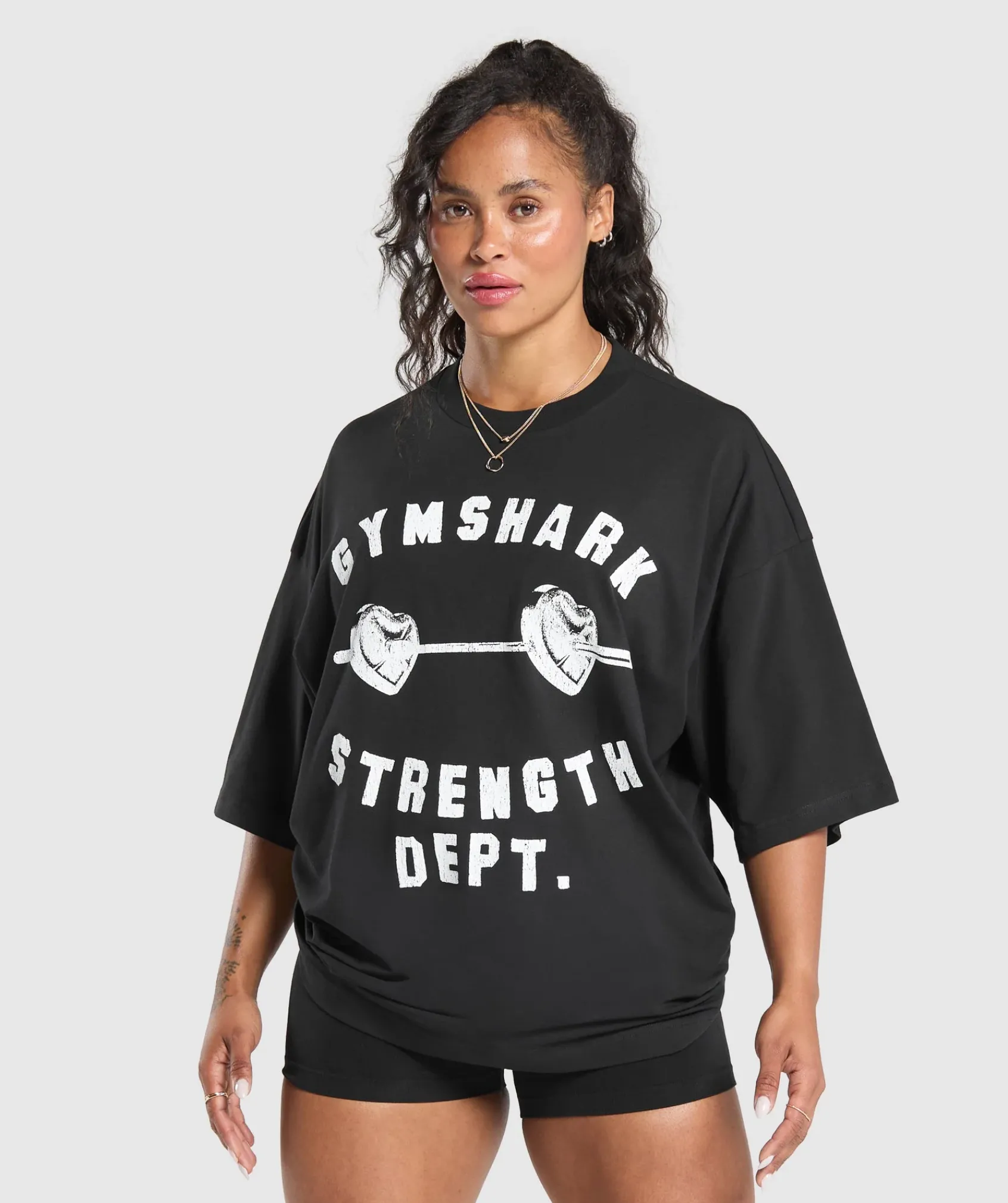 DAMES Gymshark T-shirts*Barbell Hearts Oversized T-Shirt