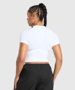 DAMES Gymshark Croptops|T-shirts*Barbell Hearts Seamless Baby Tee