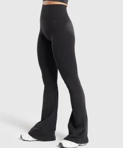DAMES Gymshark Zwarte Leggings|Hoog Getailleerd*Blur Seamless Flared Leggings