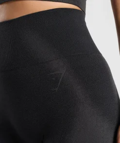 DAMES Gymshark Zwarte Leggings|Hoog Getailleerd*Blur Seamless Leggings