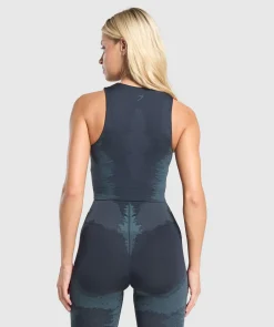 DAMES Gymshark Croptops*Caged Seamless Tank With Shelf