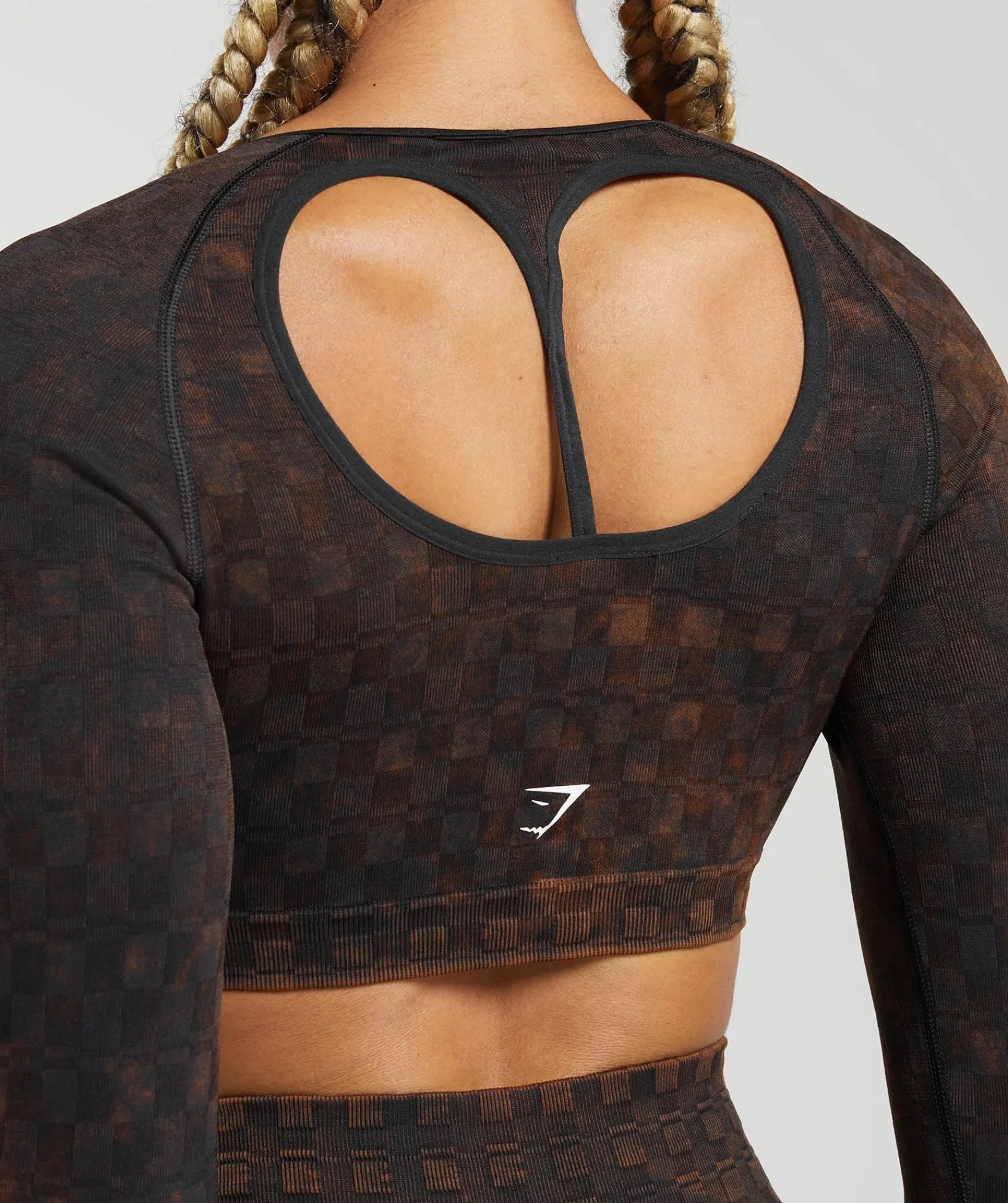 DAMES Gymshark Croptops|T-shirts*Check Seamless Washed Long Sleeve Top