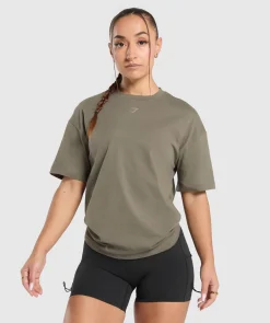 DAMES Gymshark Bedekkende Sportkleding*Collegiate Oversized T-Shirt