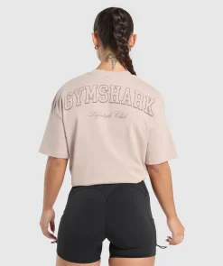 DAMES Gymshark Bedekkende Sportkleding|T-shirts*Collegiate Oversized T-Shirt