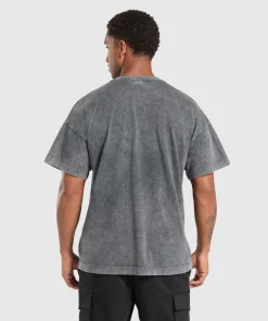 Heren Gymshark T-shirts*Collegiate Shadow Washed T-Shirt