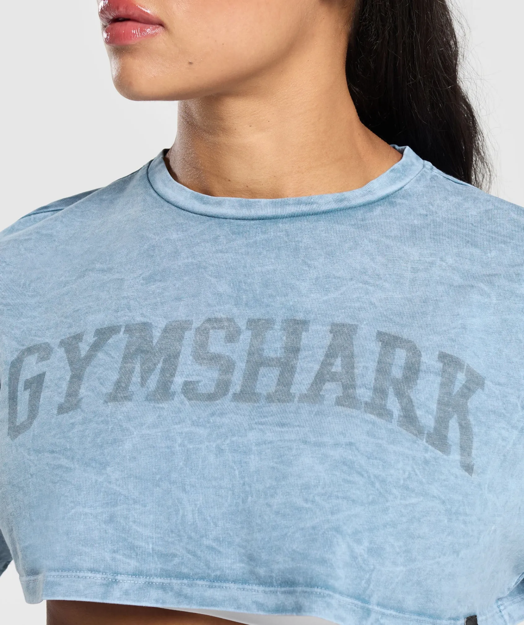 DAMES Gymshark Croptops|T-shirts*Collegiate Shadow Washed Crop Top
