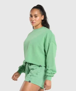 DAMES Gymshark Hoodies & Truien*Collegiate Shadow Washed Midi Sweatshirt