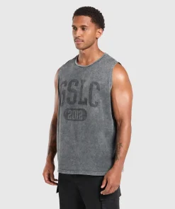 Heren Gymshark Tanktops*Collegiate Shadow Washed Tank