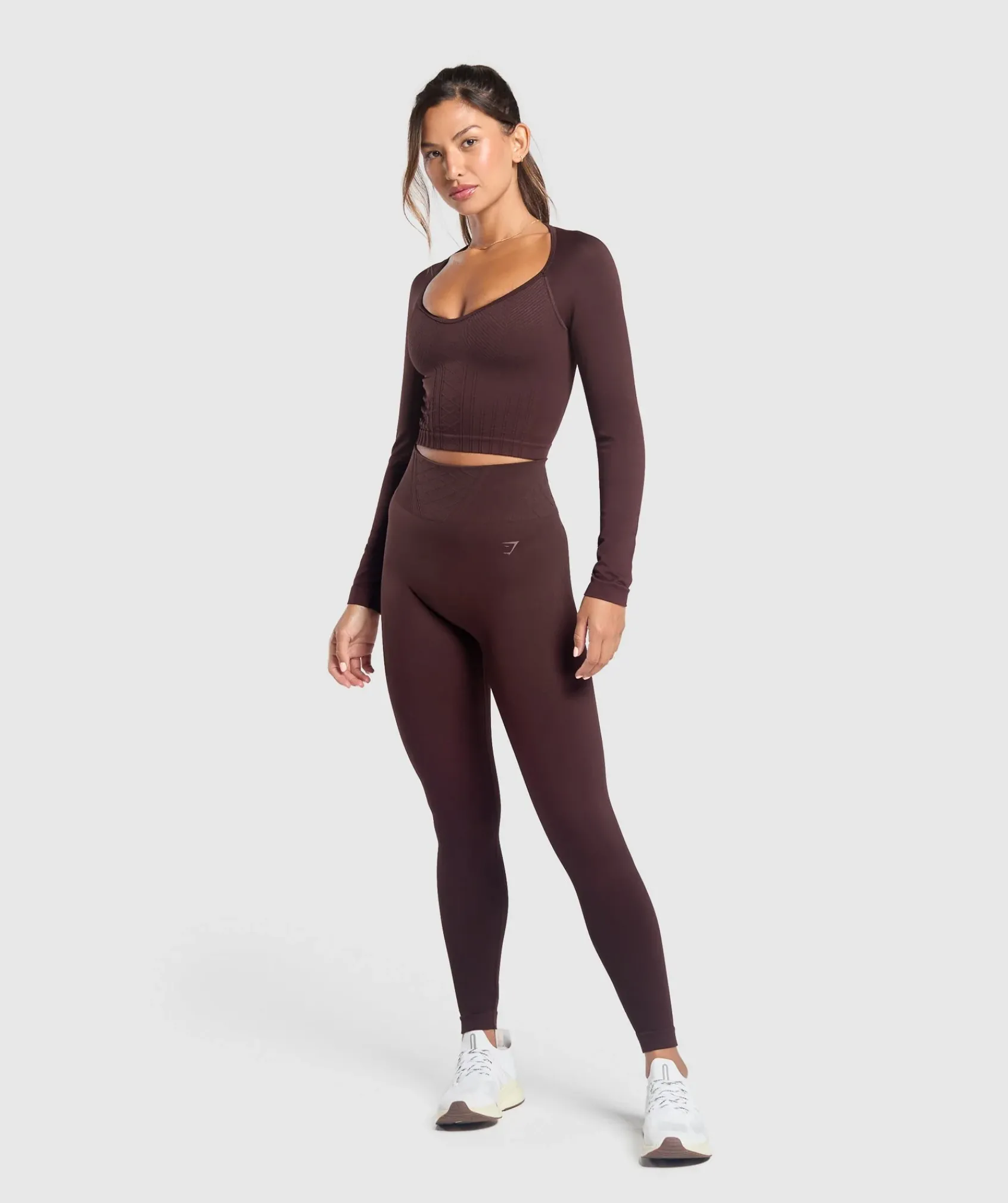 DAMES Gymshark T-shirts*Corset Seamless Long Sleeve Top