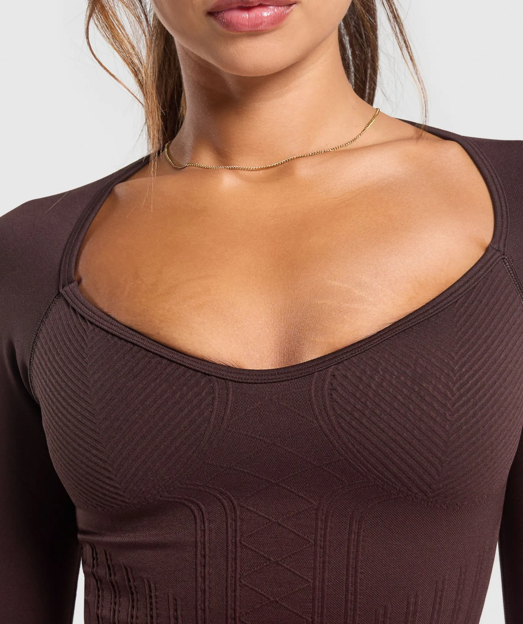 DAMES Gymshark T-shirts*Corset Seamless Long Sleeve Top