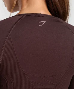 DAMES Gymshark T-shirts*Corset Seamless Long Sleeve Top