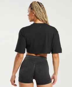DAMES Gymshark Croptops|T-shirts*Cotton Boxy Crop Top