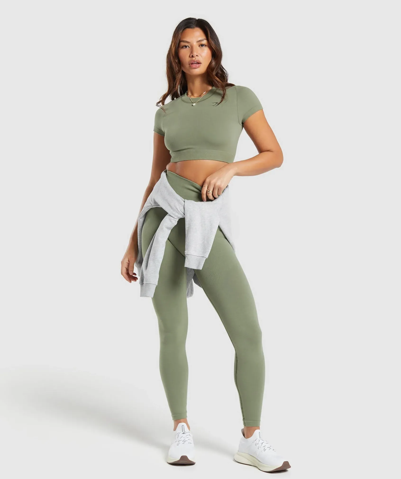 DAMES Gymshark Croptops|T-shirts*Cotton Seamless Crop Top