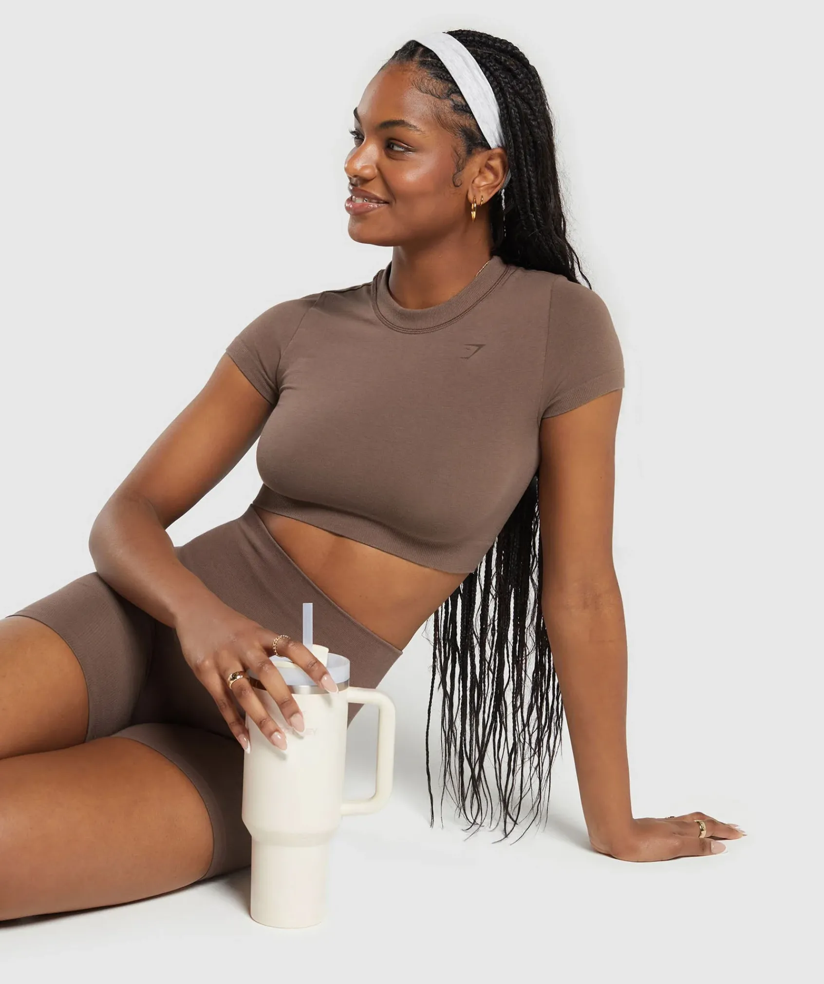 DAMES Gymshark Croptops|T-shirts*Cotton Seamless Crop Top