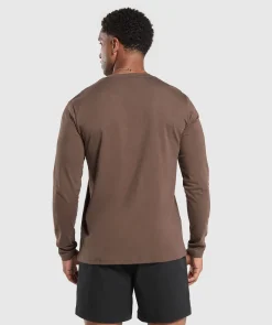 Heren Gymshark T-shirts*Crest Long Sleeve T-Shirt