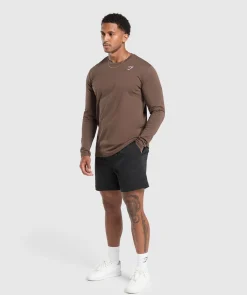 Heren Gymshark T-shirts*Crest Long Sleeve T-Shirt