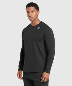 Heren Gymshark T-shirts*Crest Long Sleeve T-Shirt