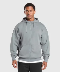 Heren Gymshark Sportjacks|Hoodies & Truien*Crest Oversized Zip Up Hoodie