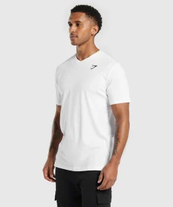 Heren Gymshark T-shirts*Crest V-Neck T Shirt