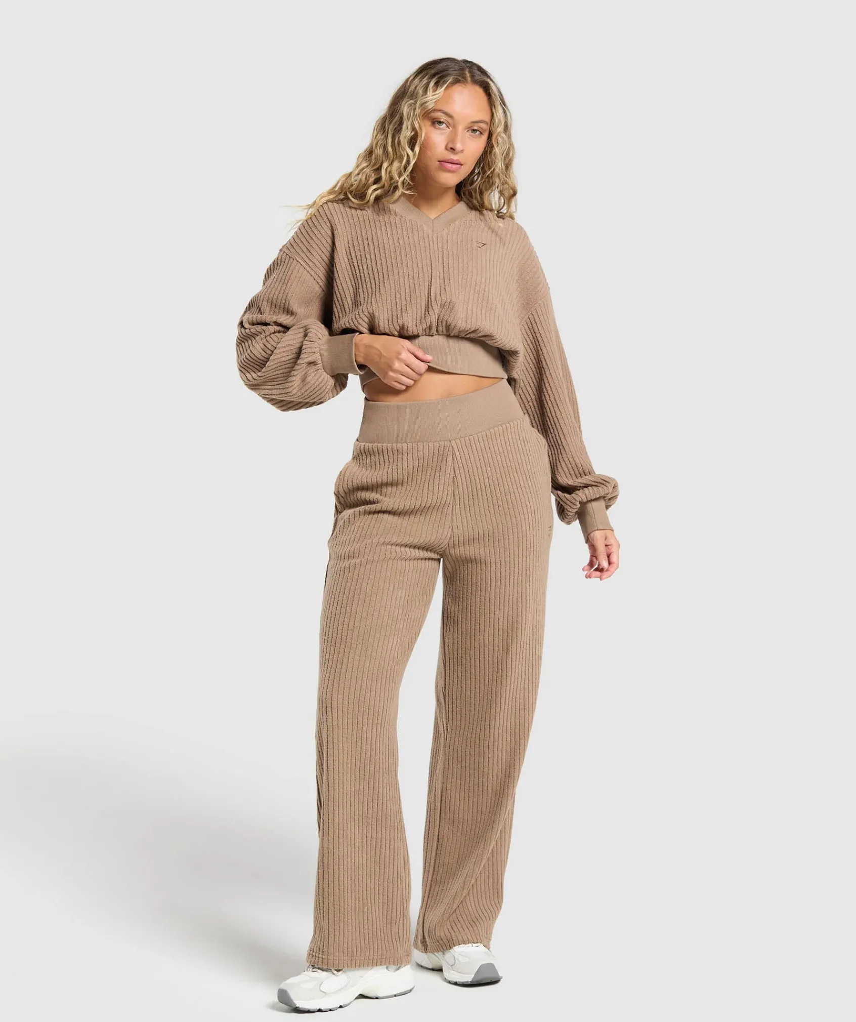 DAMES Gymshark Hoodies & Truien*Cropped Cord Sweater