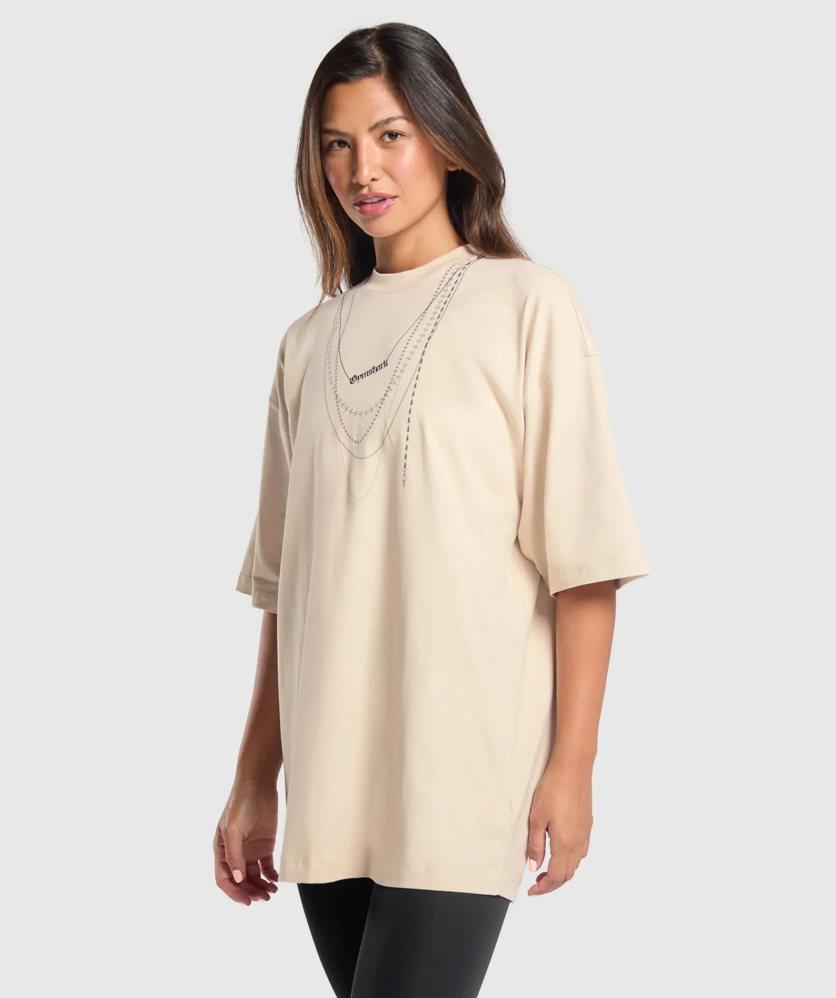 DAMES Gymshark T-shirts*Elevate Chain Oversized T-Shirt