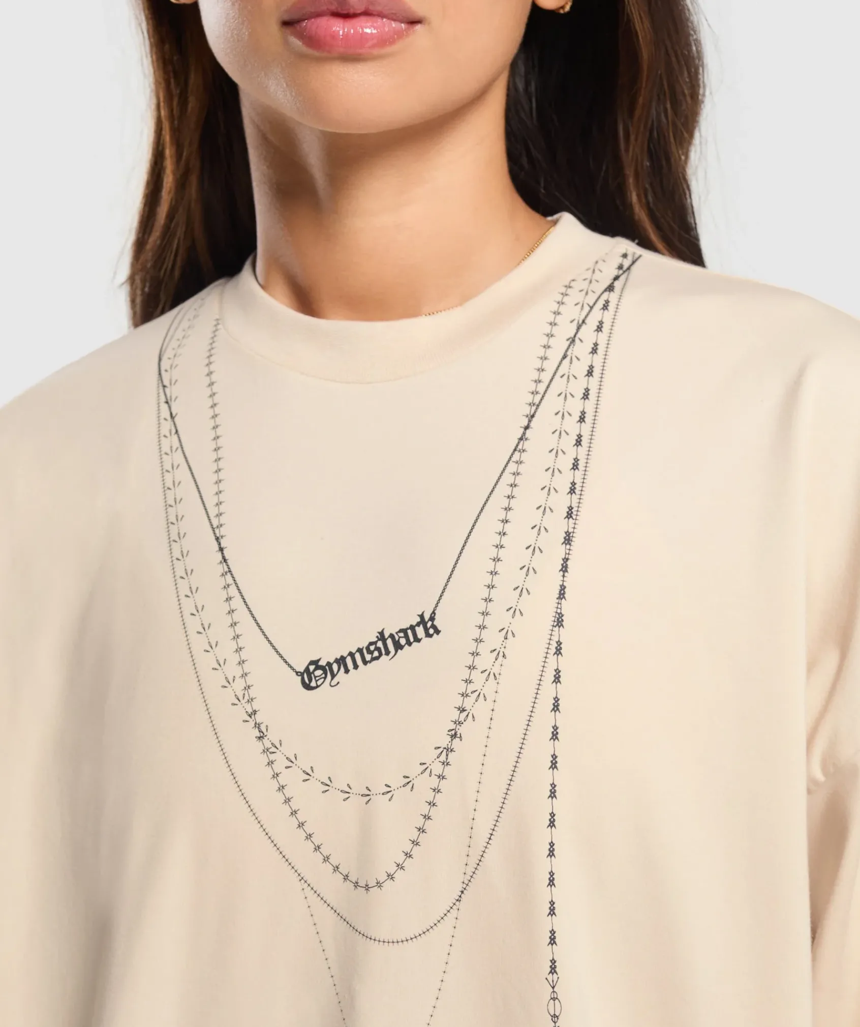DAMES Gymshark T-shirts*Elevate Chain Oversized T-Shirt